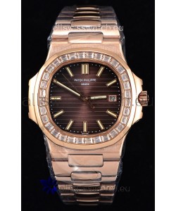 Patek Philippe Nautilus 5711/1R 1:1 Mirror Watch Baguette Diamonds Bezel