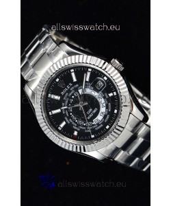Rolex SkyDweller Swiss Watch in Steel Case - DIW Edition Black Dial 