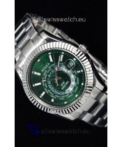 Rolex SkyDweller Swiss Watch in Steel Case - DIW Edition Green Dial 