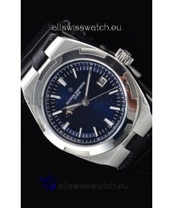 Vacheron Constantin Overseas MoonPhase Stainless Steel Swiss Watch in Blue Dial