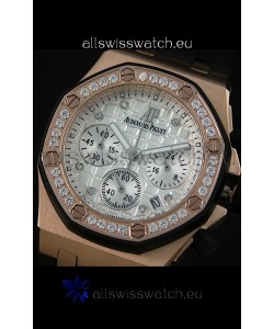 Audemars Piguet Royal Oak Offshore Lady Alinghi Swiss Watch in White Checkered Dial