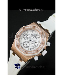 Audemars Piguet Royal Oak Offshore Lady Alinghi Swiss Watch in White Checkered Dial