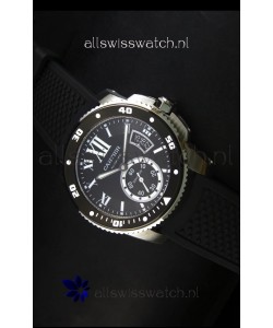 Calibre De Cartier Watch 42MM Black Dial Steel Case - 1:1 Mirror Replica Watch