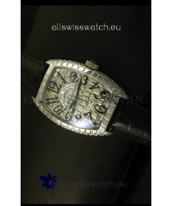 Franck Muller Casablanca Iron Croco Watch in Steel Case