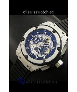 Hublot Big Bang King Power Skeleton Swiss Watch in Brushed Steel