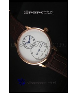 Jaquet Droz Grande Seconde Ivory Enamel Rose Gold Case Watch in White Dial