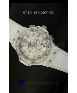 Hublot Big Bang 34MM Ladies Watch in Quartz Movement - White Dial/Strap