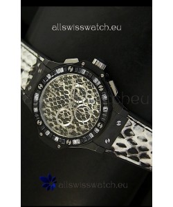 Hublot Big Bang White Zebra Bang Edition in Black PVD Case 34MM Watch