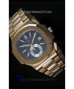 Patek Philippe Nautilus 5980 Chronograph Swiss Pink Gold Watch - 1:1 Mirror Replica