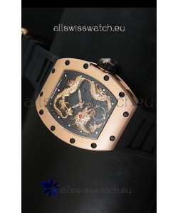 Richard Mille RM057 Tourbillon Jackie Chan Swiss Replica Watch in Pink Gold