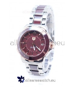 Tag Heuer Formula 1 Quartz Brown Ceramic Watch in Rose Gold Bezel