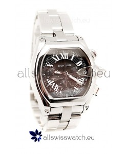 Cartier Roadster Chronograph Swiss Replica Watch in Black Dial