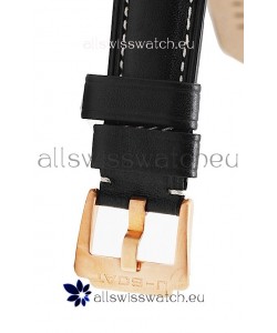 U-Boat Flightdeck Japanese Gold Replica Watch in Black Dial