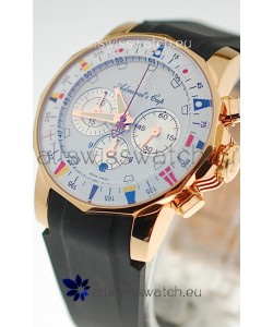 Corum Admirals Cup Chronograph Swiss Replica Gold Watch 