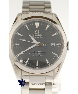 Omega SeaMaster CO AXIAL Swiss Replica Watch in Black Dial