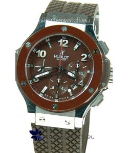Hublot Big Bang Swiss Replica Watch in Brown Dial Ceramic Bezel