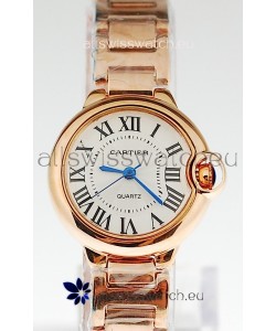 Ballon Bleu De Cartier Japanese Ladies Replica Pink Gold Watch