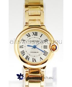 Ballon Bleu De Cartier Japanese Ladies Replica Yellow Gold Watch