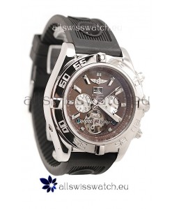 Breitling Chronograph Chronometre Japanese Tourbillon Watch in Brown Dial