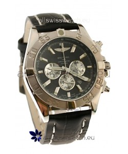 Breitling 1884 Chronometre Japanese Replica Watch in Black Dial