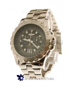 Breitling Chronograph Chronometre Japanese Watch in Black Dial