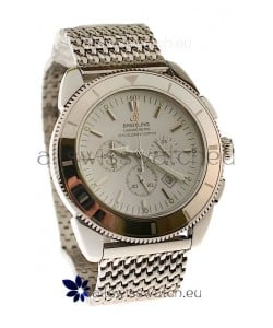 Breitling Chronometre Japanese Replica Watch in White Dial