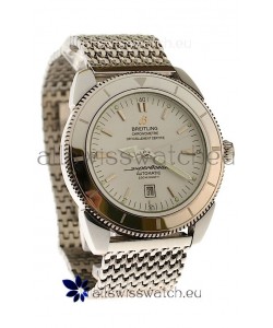 Breitling Chronometre Japanese Replica Automatic Watch in White Dial