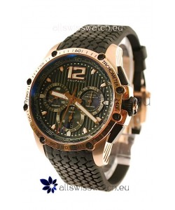 Chopard Classic Racing Superfast Swiss Replica Gold Watch in Black Dial