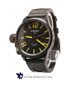 U-Boat Classico Japanese Replica PVD Watch in Yellow Markers