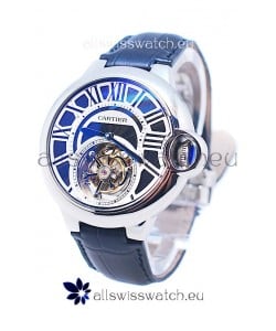 Cartier Ballon de Bleu Flying Tourbillon Swiss Silver Watch