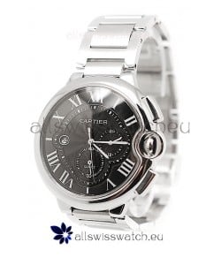 Ballon De Cartier Chronograph Swiss Replica Watch in Black Dial