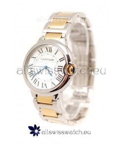 Ballon De Cartier Swiss Replica Mid Sized Two Tone Watch 