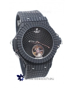 Hublot Black Caviar Tourbillon Japanese Replica Watch