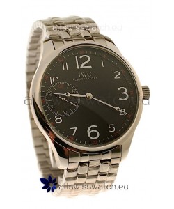 IWC Portugese Automatic Japanese Replica Watch in Black Dial