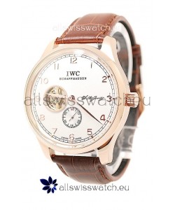 IWC Portuguese Regulateur Tourbillon Japanese Rose Gold Watch 