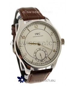 IWC Portugese Automatic Steel Watch in Brown Strap