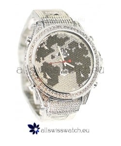 Jacob & Co Diamond Japanese Replica Watch in Black/White Diamond Dial