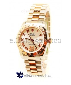 Rolex Datejust Two Tone Rose Gold Japanese Replica Watch - 36MM