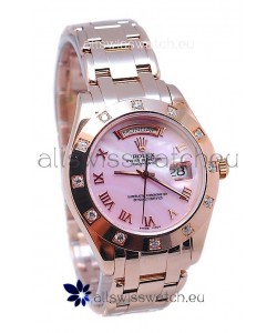 Rolex Day Date Pink Mother of Pearl Swiss Replica Watch