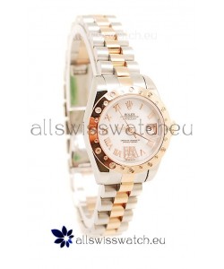 Rolex DateJust - Two Tone Lady Swiss Replica Pink Gold Watch