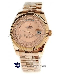 Rolex Day Date Pink Gold Japanese Replica Watch