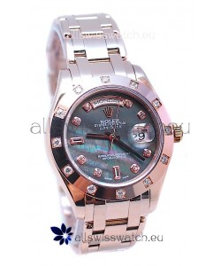 Rolex Day Date Black Mother of Pearl Japanese Replica Watch
