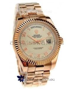 Rolex Day Date Pink Gold Japanese Replica Watch