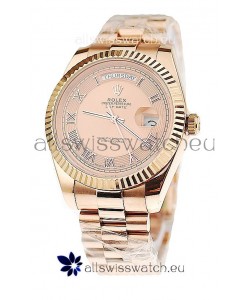 Rolex Day Date Pink Gold Japanese Replica Watch