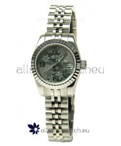 Rolex Datejust Floral Motif Ladies Swiss Replica Watch