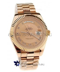 Rolex Day Date Pink Gold Swiss Replica Watch