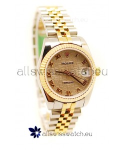 Rolex DateJust Mid-Sized Swiss Replica Two Tone Watch