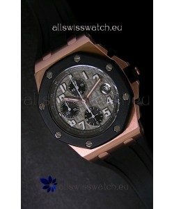 Audemars Piguet Royal Oak Offshore Swiss Watch in Grey Safari Dial - Secs hand 12 O clock