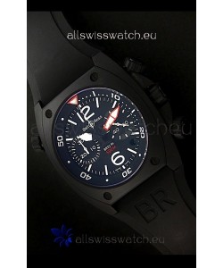Bell and Ross BR-02 Tonneau Swiss Replica Watch in Black Dial