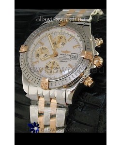 Breitling Windrider Swiss Replica Watch in White Dial Two Tone Case